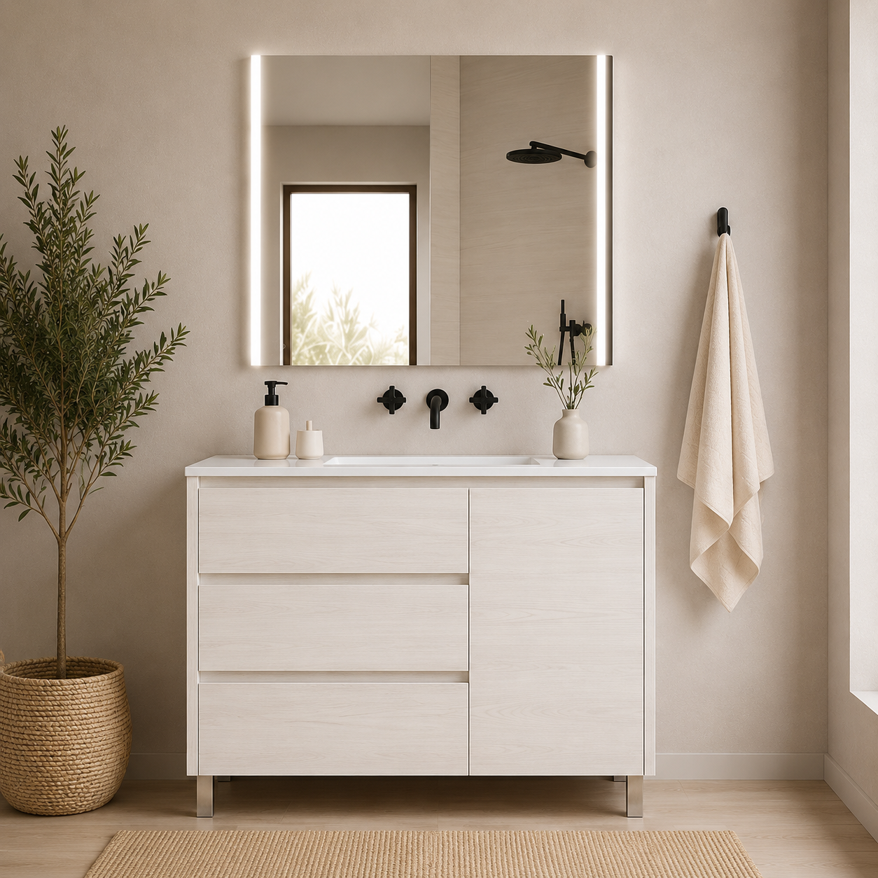 Pack "OFFRE" VOLUME + Miroir LED Megan
