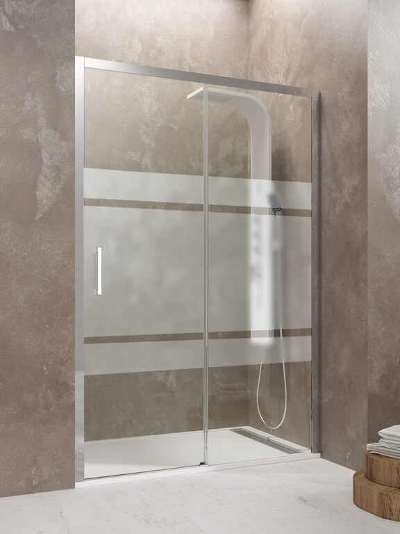 Paroi de douche frontale 1 fixe + 1 coulissant AKTUAL