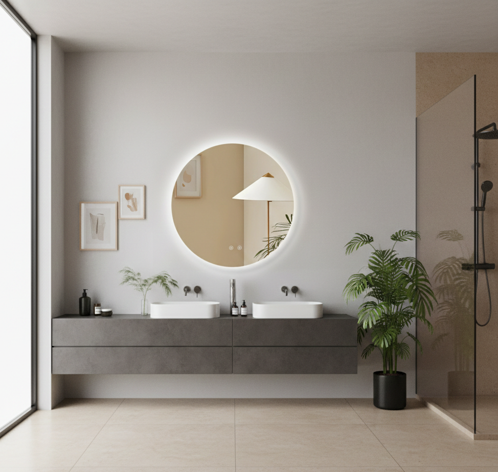 Miroir LED Ares Or / Noir