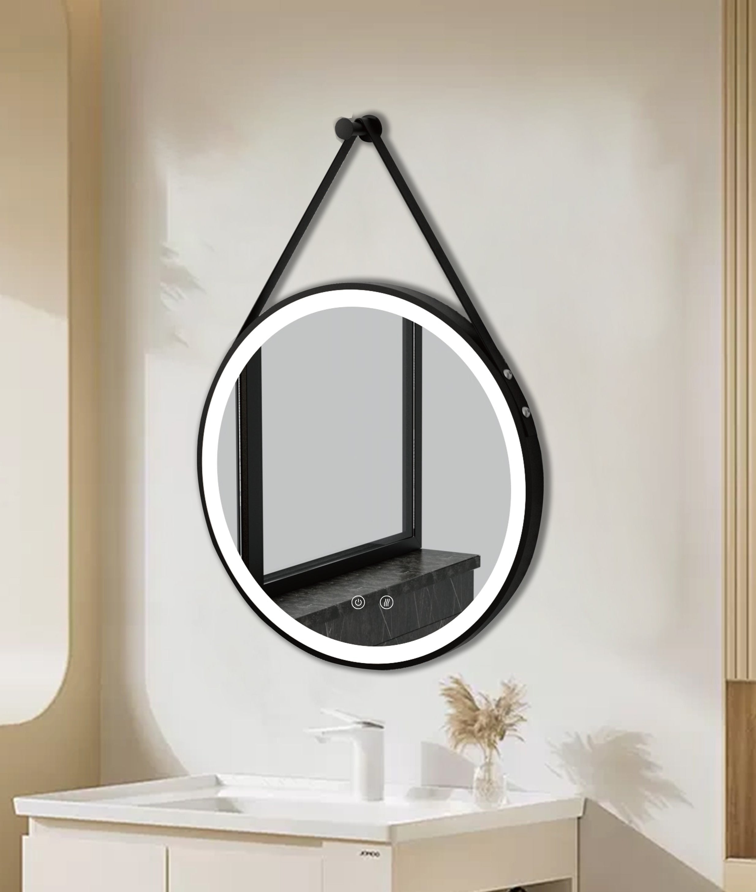 Miroir LED Olympus Or