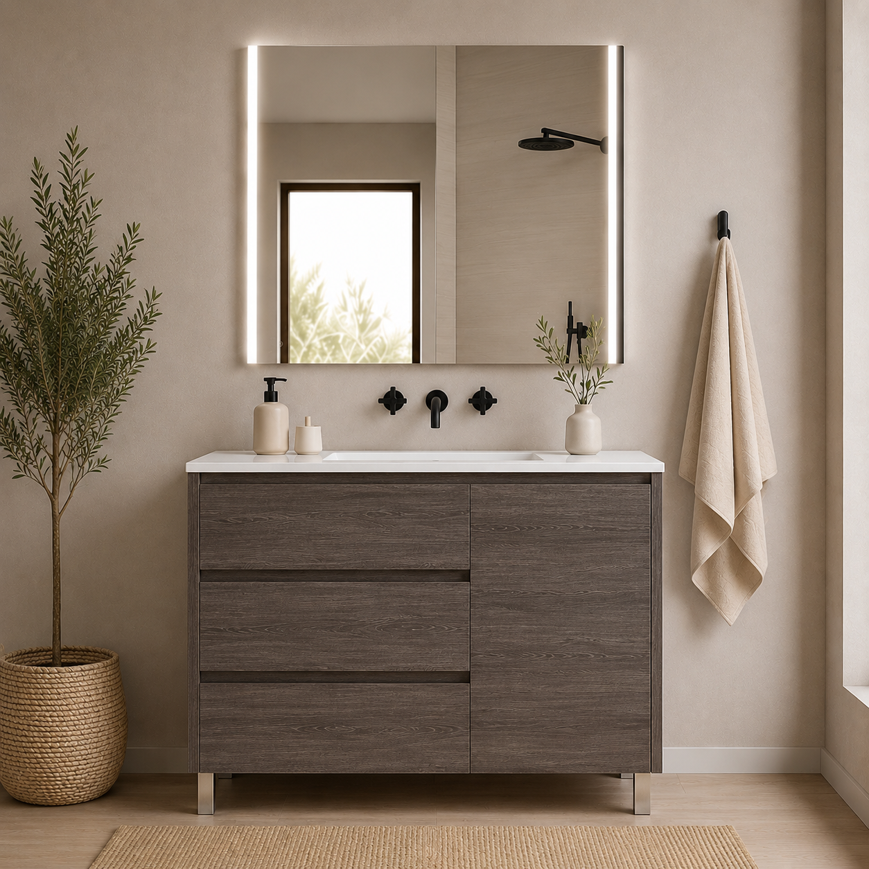 Pack "OFFRE" VOLUME + Miroir LED Megan