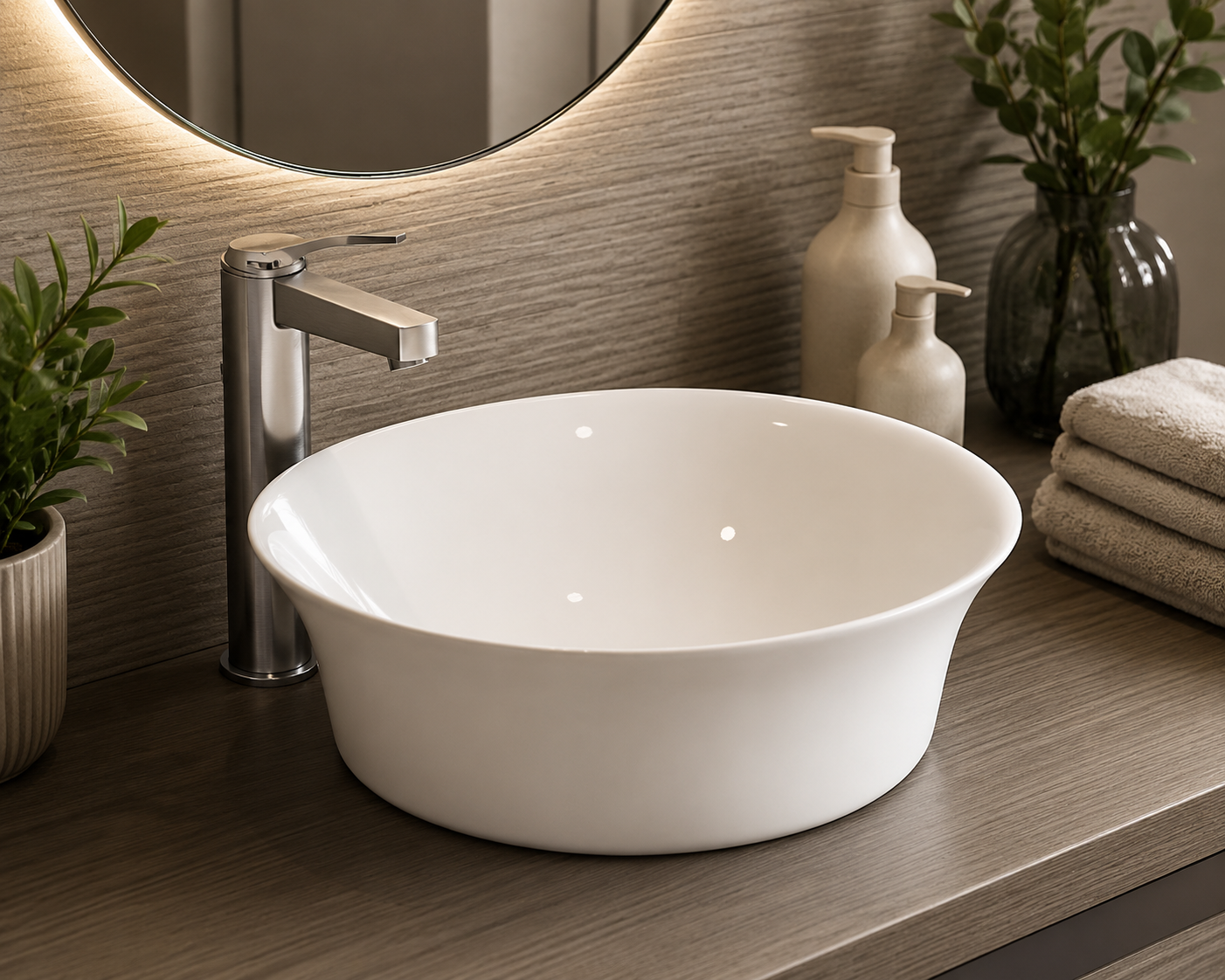 Lavabo en porcelaine à poser AJAX