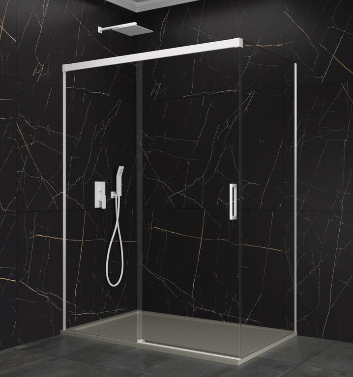 Paroi de douche d'angle avec paroi fixe BASIC