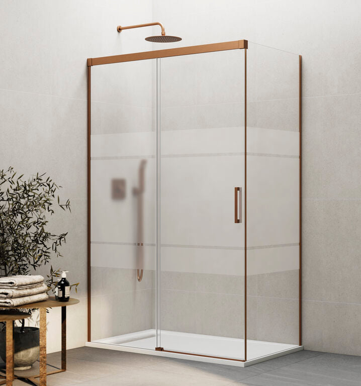 Paroi de douche d'angle avec paroi fixe BASIC