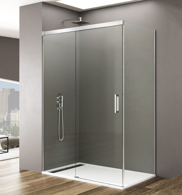 Paroi de douche d'angle avec paroi fixe BASIC