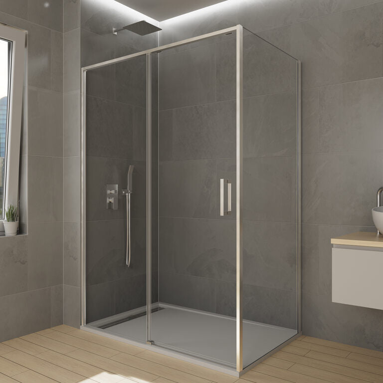 Paroi de douche d'angle avec panneau fixe TWENTY