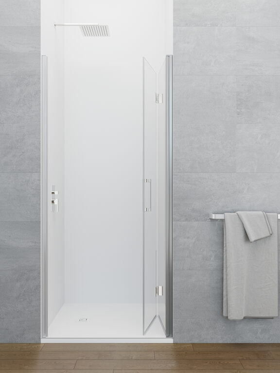 Paroi de douche frontale pliable avec profil de fermeture aimanté GLASS