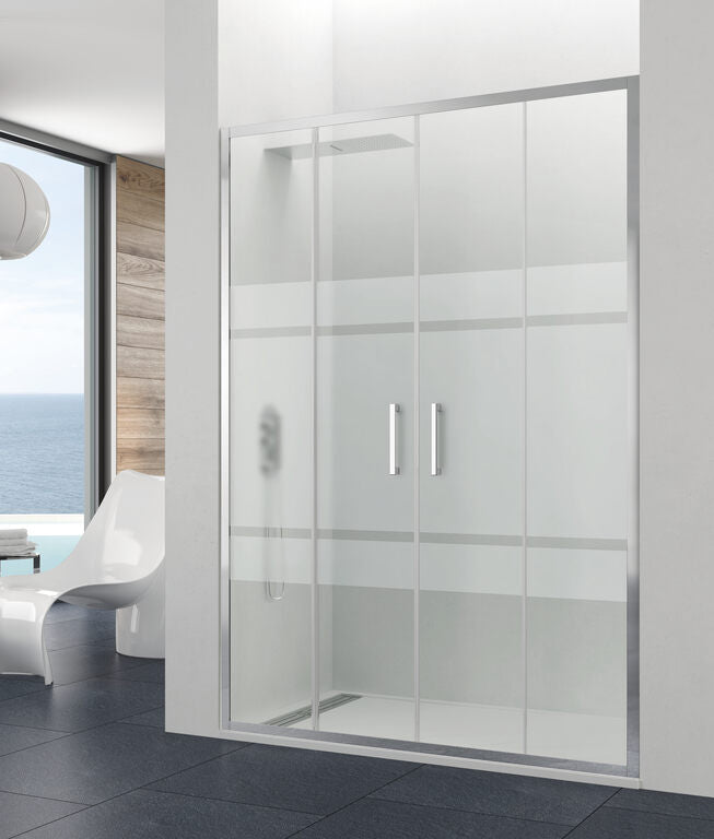 Façade de douche 2 fixes + 2 coulissants PRESTIGE