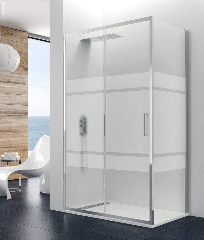 Paroi de douche d'angle avec paroi latérale fixe PRESTIGE