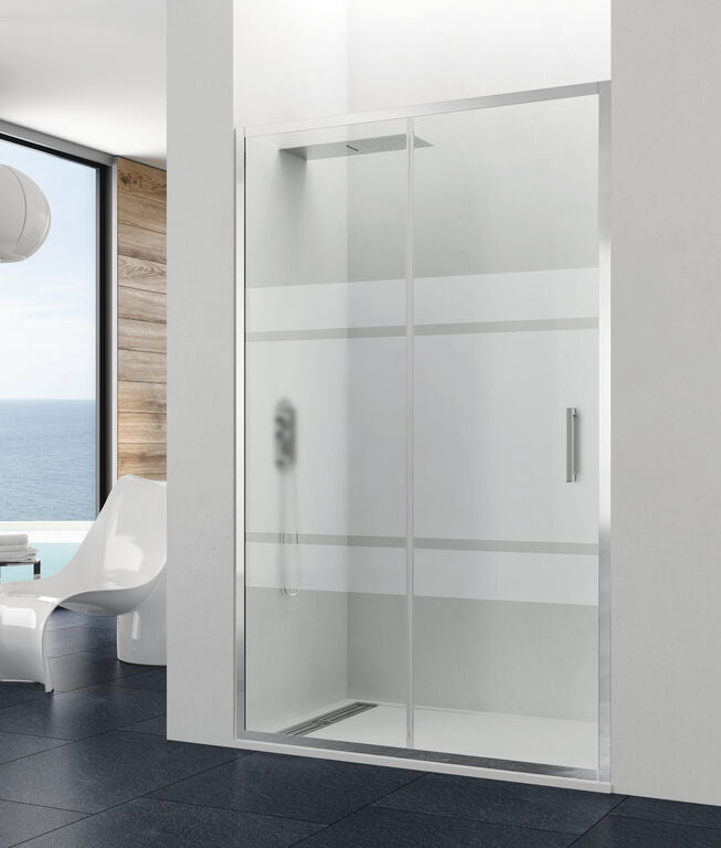 Paroi de douche frontale 1 fixe + 1 coulissant PRESTIGE