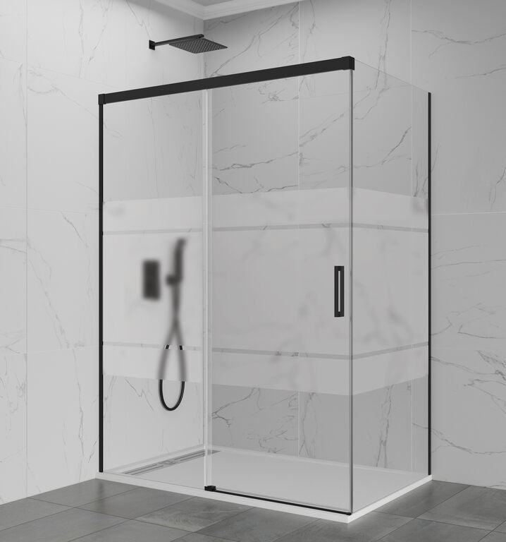 Paroi de douche d'angle avec paroi fixe BASIC