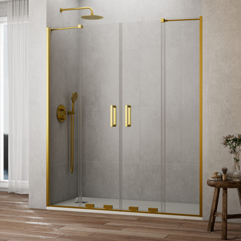 Paroi de douche frontale 2 fixes + 2 coulissants KENNA