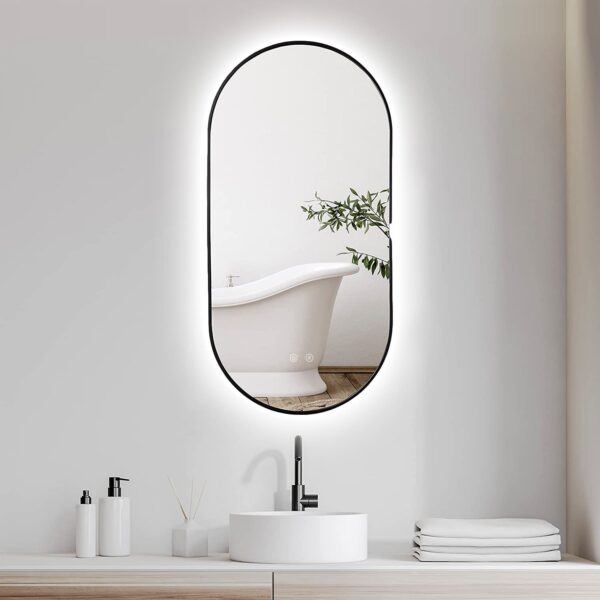 Miroir LED Selene Or & Noir