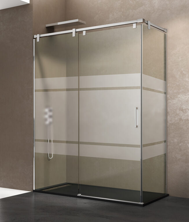 Paroi de douche d'angle avec paroi latérale fixe FUTURA