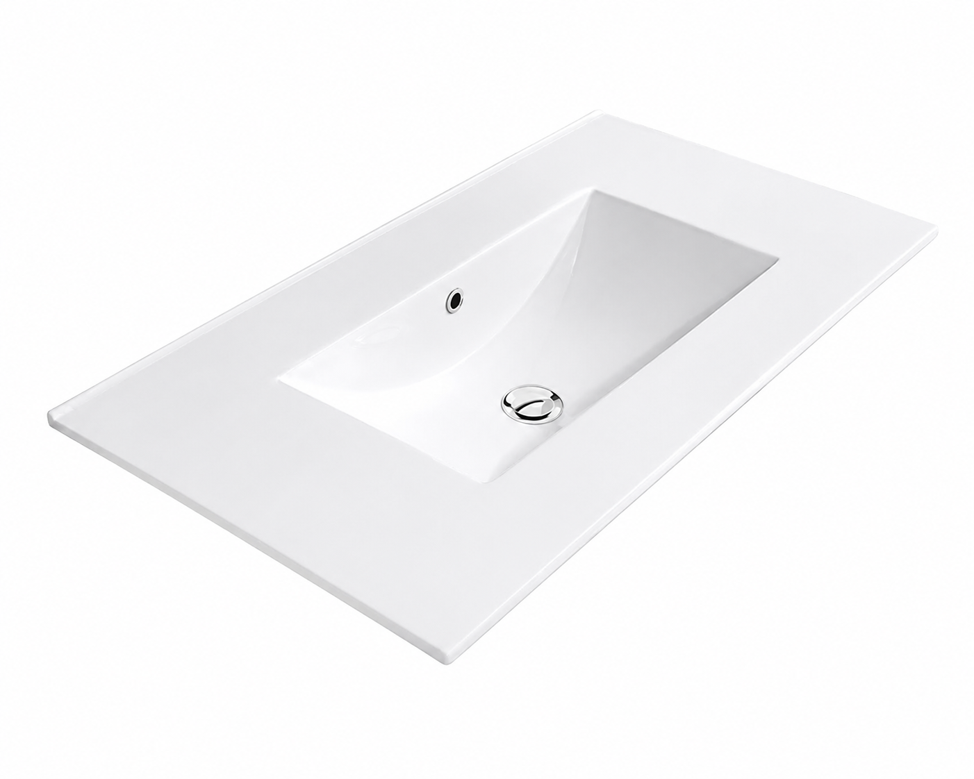 Lavabo en porcelaine sur meuble THIN