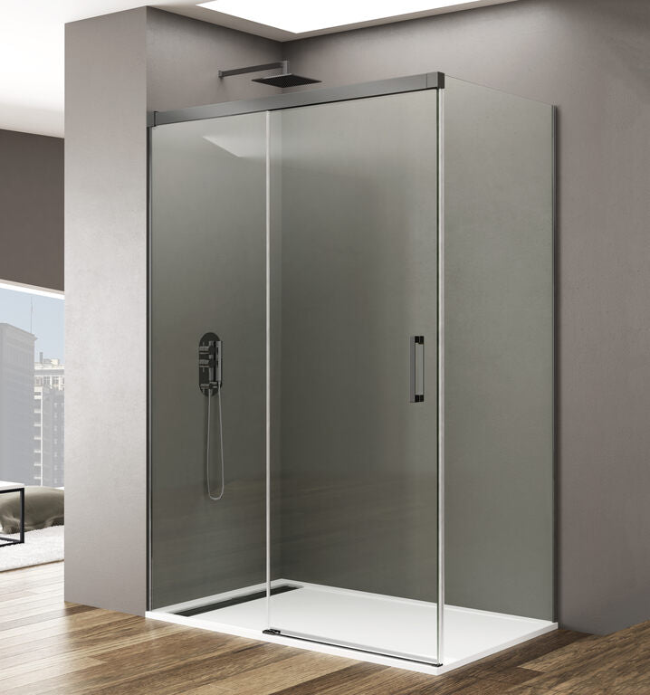 Paroi de douche d'angle avec paroi fixe BASIC