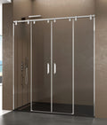 Paroi de douche frontale 2 fixes + 2 coulissants FUTURA