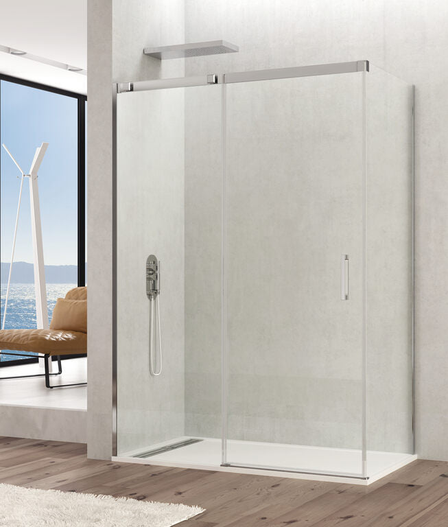 Paroi de douche d'angle avec paroi fixe TEMPLE