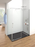 Paroi de douche d'angle avec paroi latérale fixe VETRUM